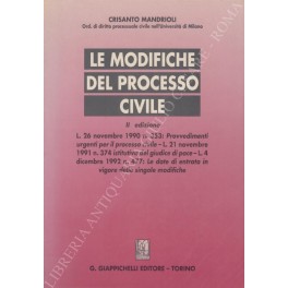 Le modifiche del processo civile. L. 26 novembre 1990 n. …