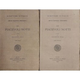 Le piacevoli notti. A cura di Giuseppe Rua