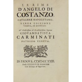 Le Rime d'Angelo Di Costanzo Cavaliere Napoletano