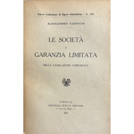 Le società a garanzia limitata nella legislazione comparata