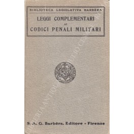 Leggi complementari ai codici penali militari (1915-1940)