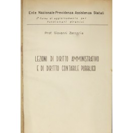 Lezioni di diritto amministrativo e di diritto contabile pubblico