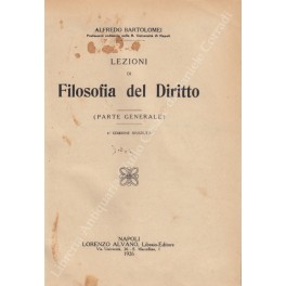 Lezioni di filosofia del diritto (parte generale)