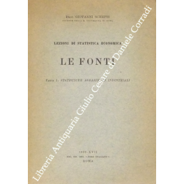 Lezioni di statistica economica. Le Fonti. Parte I - Statistiche …