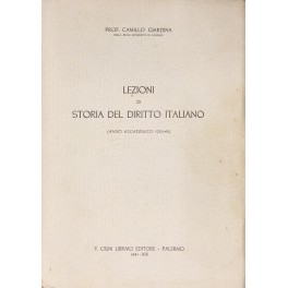 Lezioni di storia del diritto italiano. (Anno accademico 1939-40)