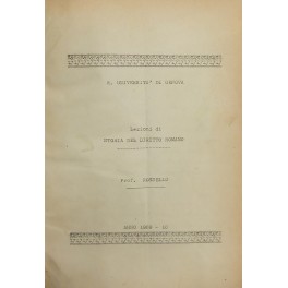 Lezioni di storia del diritto romano. Anno 1909-10