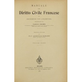 Manuale del diritto civile francese di Zachariae Von Lingenthal rimaneggiato …