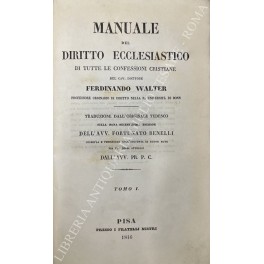 Manuale del diritto ecclesiastico di tutte le confessioni cristiane