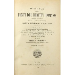 Manuale delle fonti del diritto romano secondo i risultati della …