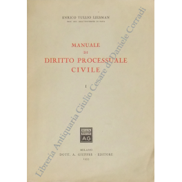 Manuale di diritto processuale civile. Vol. I (unico pubblicato)