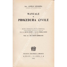 Manuale di procedura civile. Con prefazione del Prof. Avv. Francesco …
