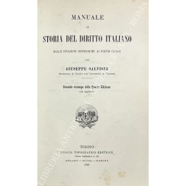 Manuale di storia del diritto italiano dalle invasioni germaniche ai …
