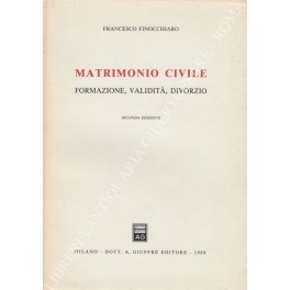 Matrimonio civile. Formazione, validità, divorzio