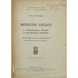 Medicina legale. Vol. I - Psicopatologia forense Vol. II - …