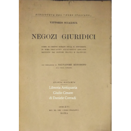 Negozi giuridici. Corso di diritto romano nella R. Università di …