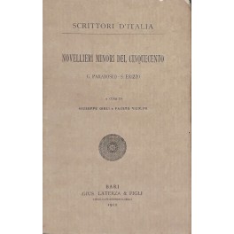 Novellieri minori del Cinquecento. G. Parabosco - S. Erizzo