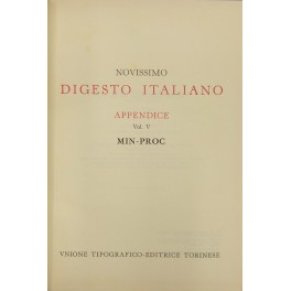 Novissimo Digesto Italiano. Diretto da Antonio Azara e Ernesto Eula. …