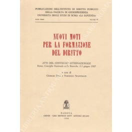 Nuovi moti per la formazione del diritto. Atti del Convegno …
