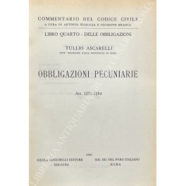 Obbligazioni pecuniarie. Art. 1277-1284