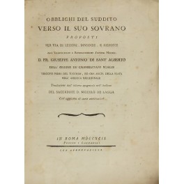 Obblighi del suddito verso il suo sovrano proposti per via …