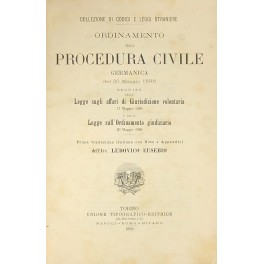 Ordinamento della Procedura Civile germanica del 20 maggio 1898. Seguito …