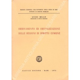 Ordinamento ed organizzazione delle regioni di diritto comune