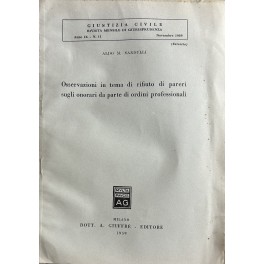 Osservazioni in tema di rifiuto di pareri sugli onorari da …