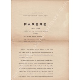 Parere nella causa Angela Dott. Prof. Carlo residente in Torino …