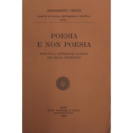 Poesia e non poesia. Note sulla letteratura europea del Secolo …