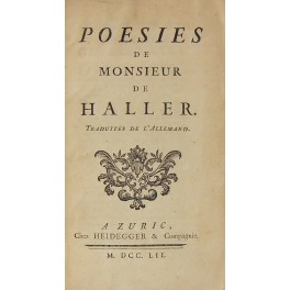 Poesies de monsieur Haller. Traduites de l'allemand