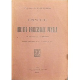 Principii di diritto processuale penale. Con prefazione di A. de …