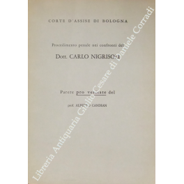 Procedimento penale nei confronti del Dott. Carlo Nigrisoli