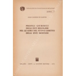 Profili giuridici degli enti regolieri nel quadro del nuovo assetto …