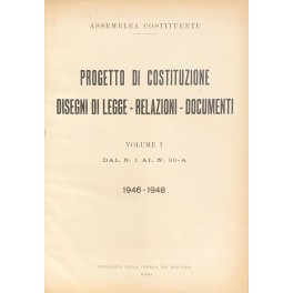 Progetto di Costituzione - Disegni di Legge - Relazioni - …