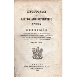 Quistioni di dritto amministrativo opera