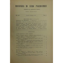 Rassegna di studi psichiatrici. Diretta da Antonio D'Ormea. Vol. LIII …