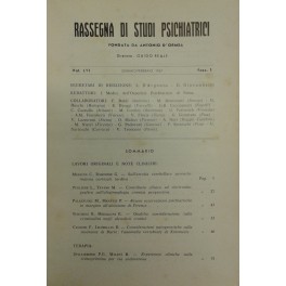 Rassegna di studi psichiatrici. Diretta da Antonio D'Ormea. Vol. LVI …