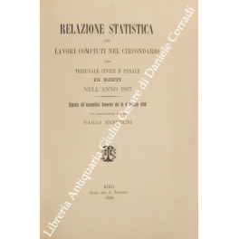 Relazione statistica dei lavori compiuti nel circondario del tribunale civile …