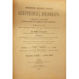 Repertorio Generale Annuale del Foro Italiano. Vol. XXIX - Anno …