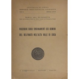 Ricerche sugli ordinamenti dei domini del delfinato nell'Alta Valle di …