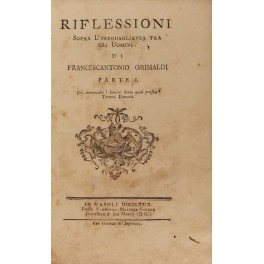 Riflessioni sopra l'ineguaglianza tra gli uomini.