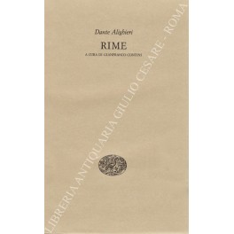 Rime. A cura di Gianfranco Contini