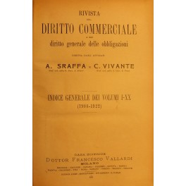 Rivista del Diritto Commerciale e del diritto generale delle obbligazioni. …