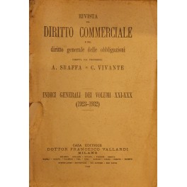 Rivista del Diritto Commerciale e del diritto generale delle obbligazioni. …