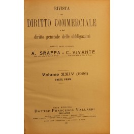 Rivista del Diritto Commerciale e del diritto generale delle obbligazioni. …