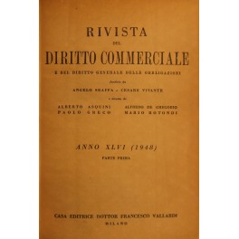 Rivista del Diritto Commerciale e del diritto generale delle obbligazioni. …