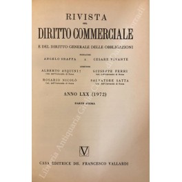 Rivista del Diritto Commerciale e del diritto generale delle obbligazioni. …