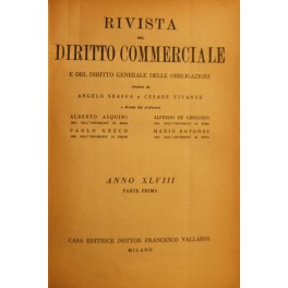 Rivista del Diritto Commerciale e del diritto generale delle obbligazioni. …