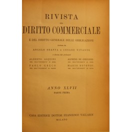 Rivista del Diritto Commerciale e del diritto generale delle obbligazioni. …