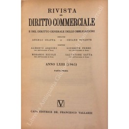 Rivista del Diritto Commerciale e del diritto generale delle obbligazioni. …